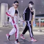 Phong cách hip-hop nam hai mảnh phù hợp với mát mẻ hip-hop hiphop Harajuku đầu mùa thu giản dị trong bf lạ bộ đồ mặc nhà