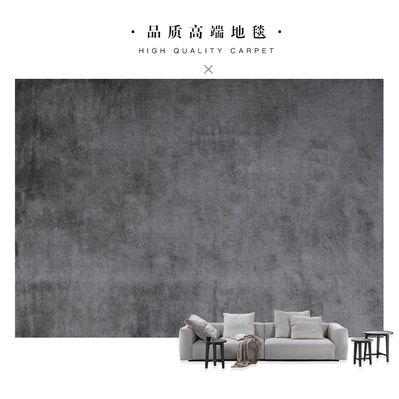 Pure Color Carpet Living Room Grey-style minimalist Nordic modern minimalist Tea Blanket Ground Mat Light Lavish Bedroom Bedside Blanket