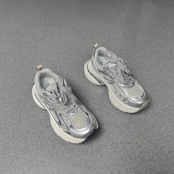 Retro dad shoes for little people heightening casual sports shoes