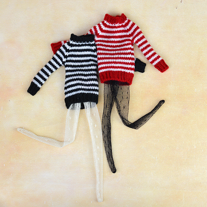 1: 6 Sub-doll clothes 30cm for dolls Heart Yee supermodel Lican wear crossbar blouses for casual sweaters