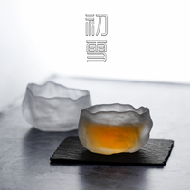 First Snow Glazed Polenta Cup Single Cup Day Style Mini Upper God Cup Small Tea Cup Kongfu Tea Smells Smells Small Glass Cups