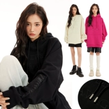 Красная утепленная толстовка подходит для мужчин и женщин, толстовка с капюшоном с капюшоном, куртка для влюбленных, с вышивкой, оверсайз