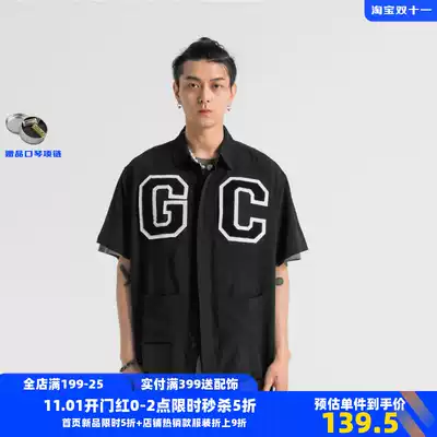 GAONCREW agglomeration phenomenon light and thin eerpiece stretch embroidery short sleeve shirt