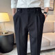ໂສ້ງຂາສັ້ນຜູ້ຊາຍພາກຮຽນ spring ແລະດູໃບໄມ້ລົ່ນປີ 2024 ທຸລະກິດໃຫມ່ຢ່າງເປັນທາງການ trousers ຜູ້ຊາຍ yuppie ລະດັບສູງ trousers slim ເຫມາະຂະຫນາດນ້ອຍຕີນ.