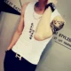 Áo vest tâm linh vest xã hội không tay nam xu hướng Slim fit bó sát thoáng khí thấm hút mồ hôi cá tính