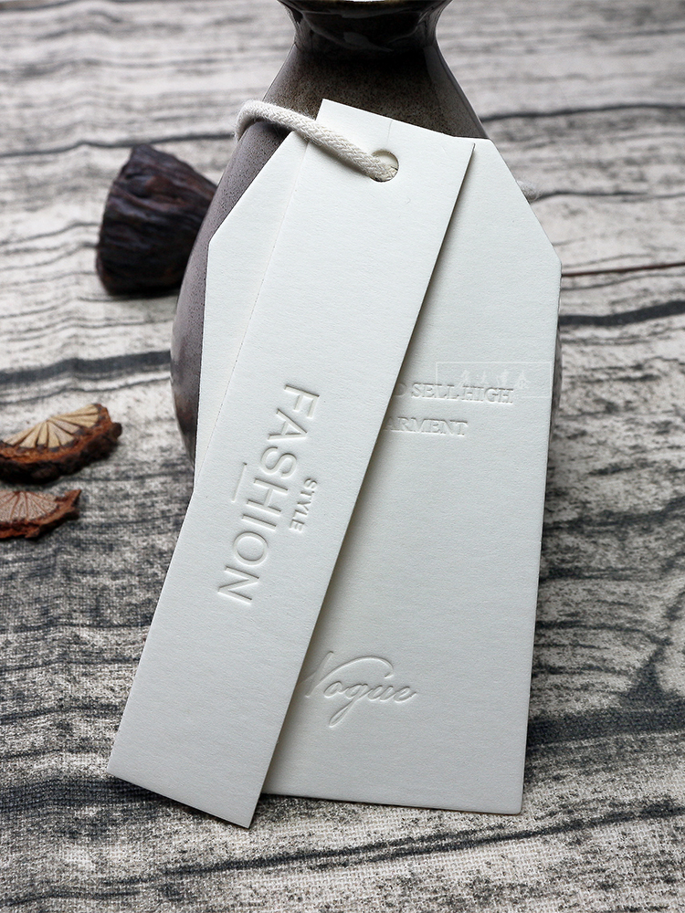 Clothing tag custom label custom special paper tag concave and convex process tag production LOGo design Clothing label custom collar standard custom