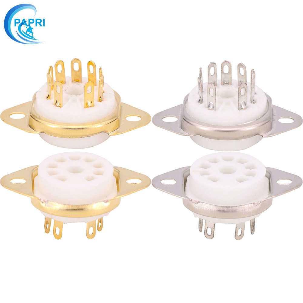 Small 9-foot vacuum tube base ceramic gilded nine-foot gall socket Anti-fit 12AX7 U7 6922 EL84 ECC83