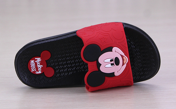 Mùa xuân và mùa hè đích thực Disney dễ thương Minnie Mickey dành cho người lớn nữ non-slip trẻ em lớn của dép và dép cha mẹ và con dưới mềm