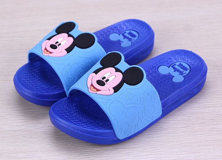 Mùa xuân và mùa hè đích thực Disney dễ thương Minnie Mickey dành cho người lớn nữ non-slip trẻ em lớn của dép và dép cha mẹ và con dưới mềm