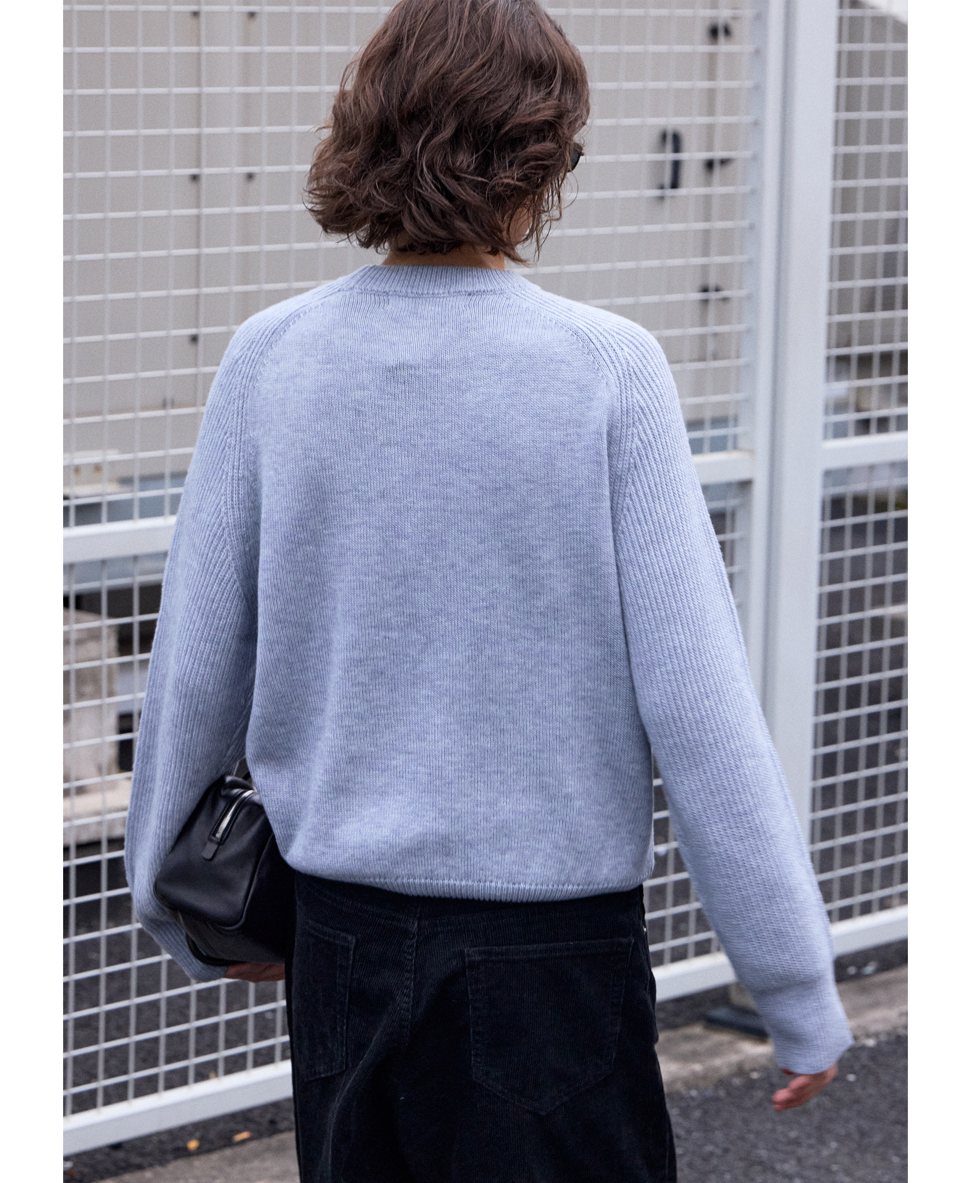 VLABMADE Ribbed Raglan Loose Knit Sweater