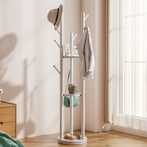 Hanging clothes hat rack floor bedroom white home American solid wood multifunction corner rotatable hanger upright