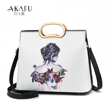 包包女2017新款潮韩版百搭斜挎包时尚个性女包大气简约手提单肩包