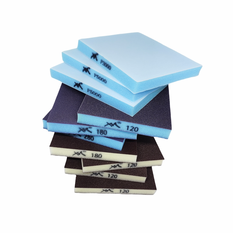 Double-Sided Sponge Sandpaper Block, Furniture Polishing Block, Stair Wood Door Paint Polishing Sponge Block