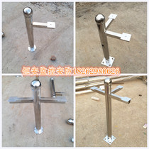 Stainless steel 0 5 1 1 5 meters fence roof roof gate Photo license plate pole Surveillance camera pole column