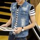 Korean style denim vest slim spring and autumn