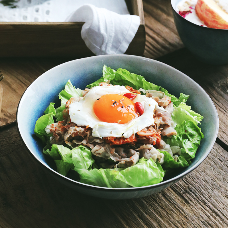 Star hebei ou feng color web celebrity couples home European Japanese - style tableware ceramic bowl bowl of soup bowl dish bowl such as always