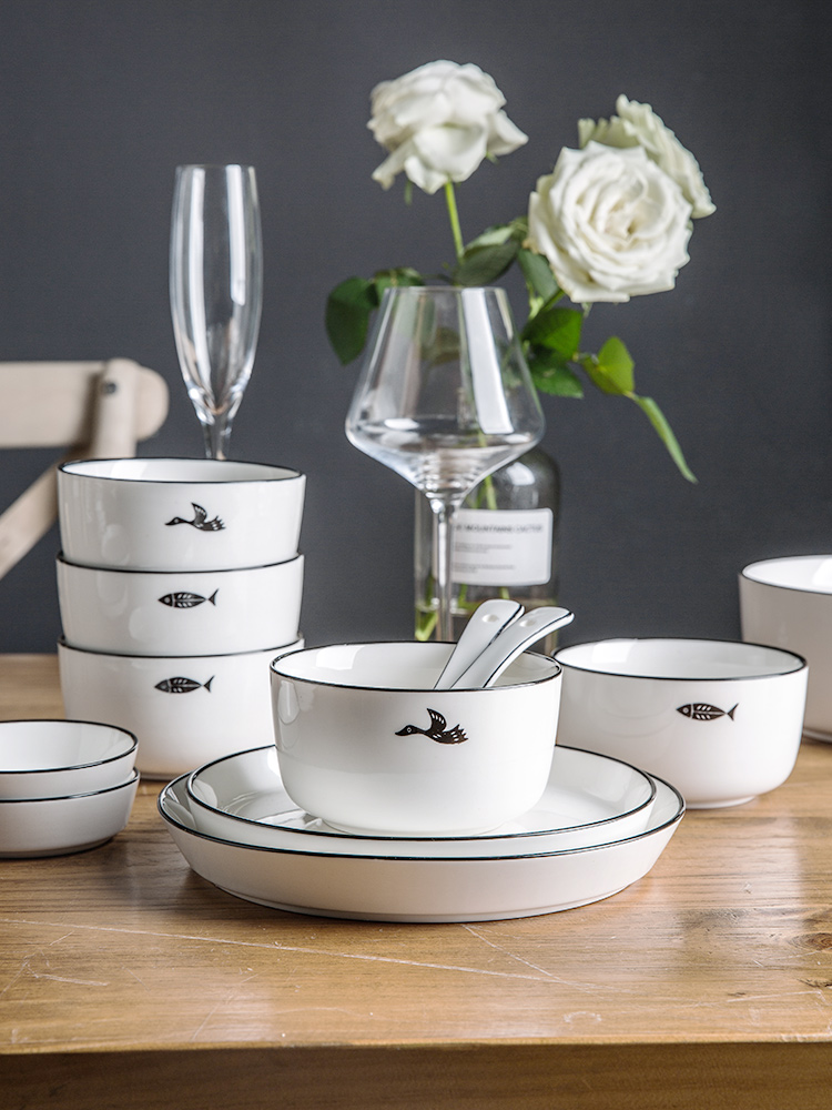 The Nordic household of Chinese style crockery to use a single rainbow such as bowl bowl large ltd. dessert bowl of salad bowl for dinner