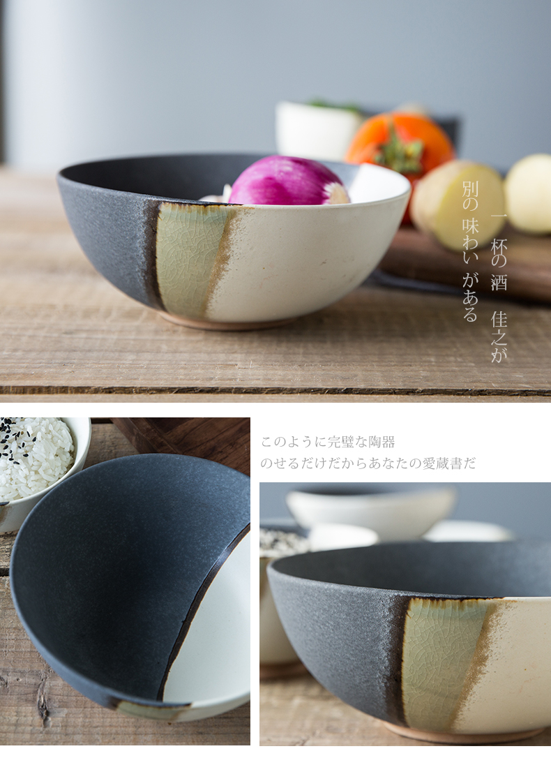 Asakusa Japanese sand and wind mill move to restore ancient ways small household coarse ceramic bowl bowl bowl of sauce juice cup noodles bowl of tableware