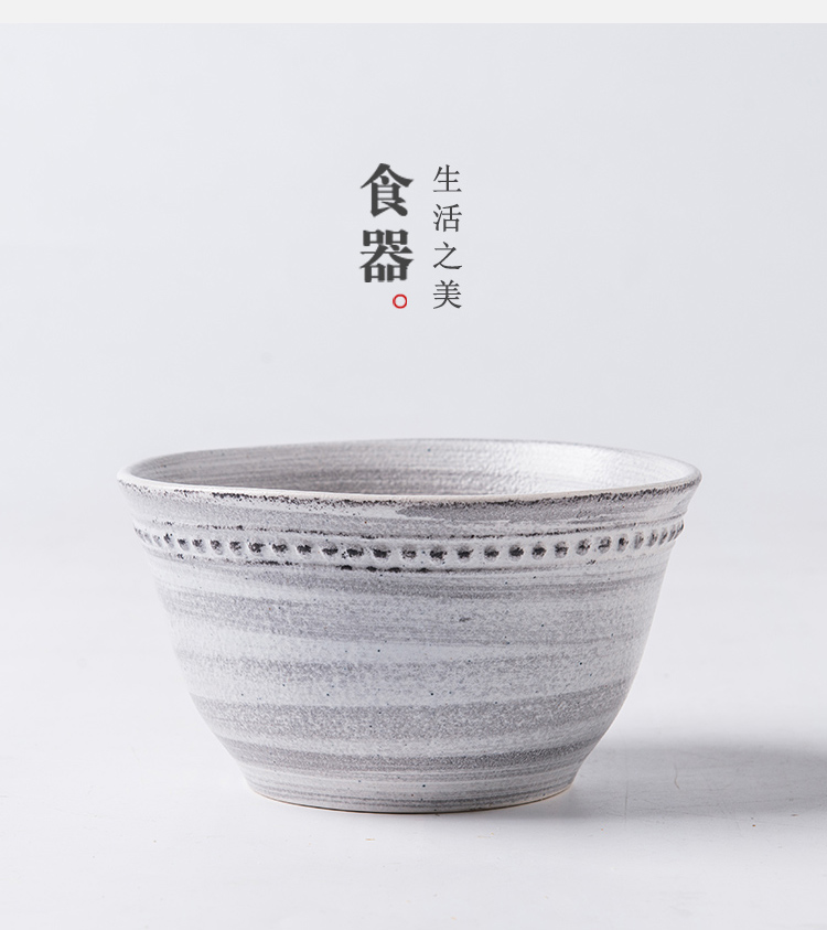Japanese retro ceramic bowl tableware reliefs dessert bowl bowl bowl of soup bowl rainbow such as bowl mercifully rainbow such use