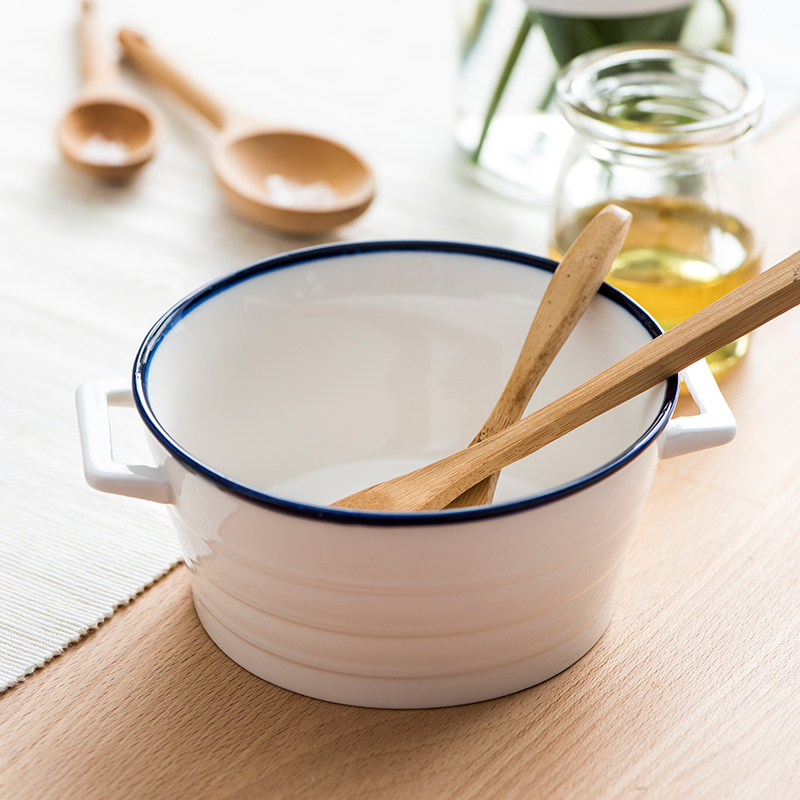 As northern Japanese contracted web celebrity home large ceramic "bringing your ears rainbow such As bowl bowl salad soup bowl tableware