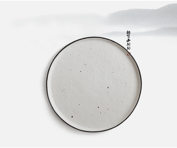 Japanese style restoring ancient ways of household ceramics tableware flat plate breakfast dish dish dish tray was western - style food dish MoBai steak