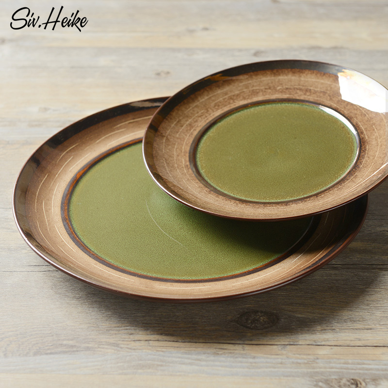 Nordic contracted creative move European household ceramics large disk west tableware steak sushi plate flavor dishes