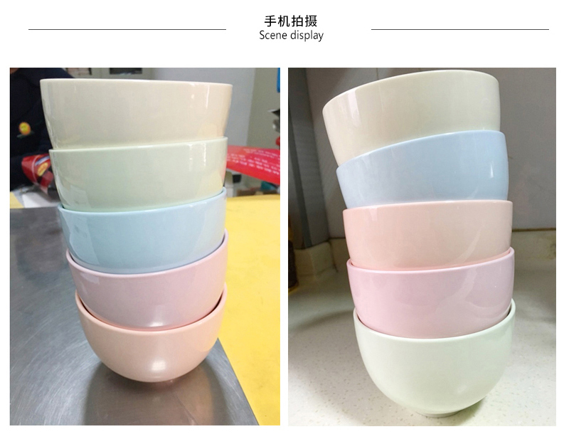 Creative household contracted lovely move color Japanese couples European - style ins small ceramic bowl to eat rice bowl bowl of tableware