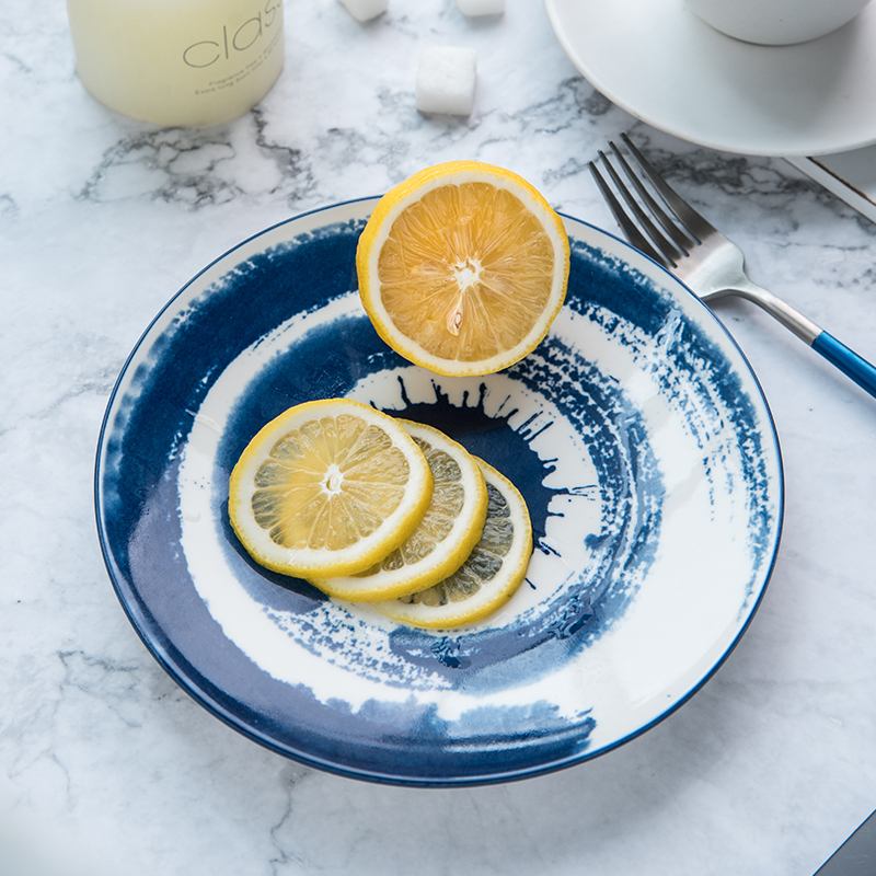 European - style move Japanese - style and wind hand - made of household ceramic disc steak dishes western food fish dish small dish plate