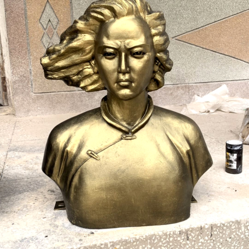 Fiberglass Statues of Copper-Like Material in Stock, Including a Sculpture of the Famous School Figure Liu Hulan, and Figurines of Lei Feng and Zhang Sid Fiberglass Statues of Copper-Like Material in Stock, Including a Sculpture of the Famous School Figure Liu Hulan, and Figurines of Lei Feng and Zhang Sid