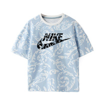 New Products Nike Ton Boy T-shirt Short Sleeve Pure Cotton Summer 2022 Half Sleeve Tidal Card Child Loose Sport Womens Blouse