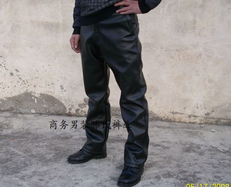 Pantalon cuir homme droit pour hiver - Ref 1492804 Image 20