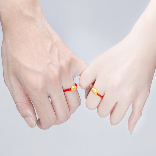 米兰世博会指定产品供应商 思无邪 999黄金转运珠戒指 天猫优惠券折后￥91起包邮（￥116-25）男、女多款可选