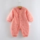 Quần áo mùa đông cho bé quần áo sơ sinh 0-3 tháng cotton jumpsuit mùa đông cho bé sơ sinh Bộ đồ ngủ cotton mỏng ấm 6 - Áo liền quần