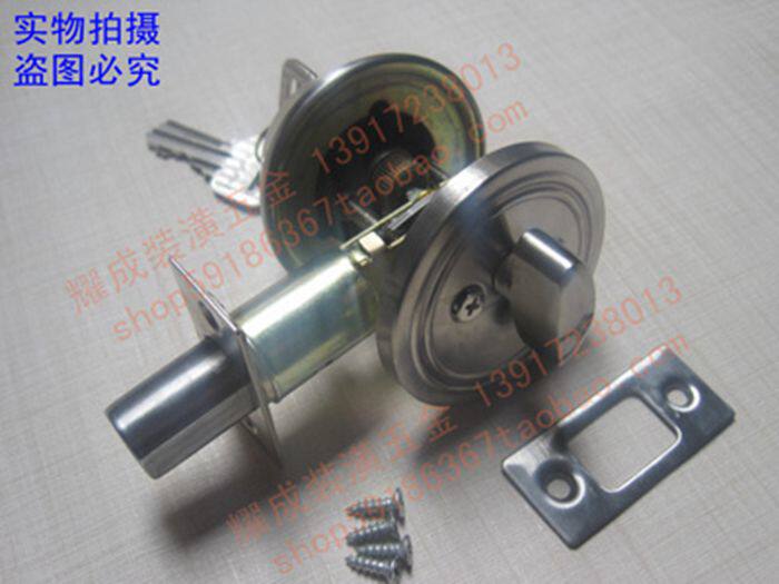 Stainless steel luxury single head lock stationary door lock single-sided double sided auxiliary lock room door lock burglar lock invisible lock