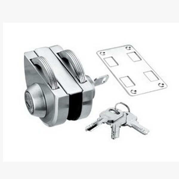 Luxury glass door lock stainless steel inside and outside open double door lock (double key) moving door lock glass lock free bore