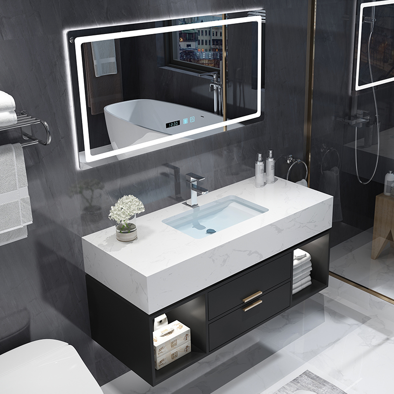 Ossati (AOSADI) Light Lavish Bath Room Cabinet Smart Mirror Cabinet Combination Suit Makeup Room Washbasin Wash Toiletry Cabinet