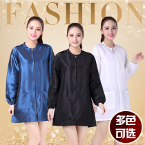 Hairy long-sleeved work clothes hairdresser special hair cutting coat hair salon assistant baked oil and dyed clothes to prevent water