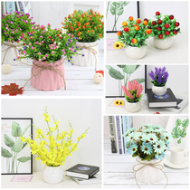 Fake flower dry bouquet plastic flower simulation green plant decorations living room table home furnishings ceramic small potted plants