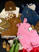 24 spring and summer new Carhartt classic retro workwear style boys and girls suspender trousers and jeans