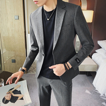 2020 Autumn new suit mens suit student dress casual trend handsome self-cultivation professional small suit two-piece suit