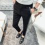 Suit quần nam Slim feet phiên bản Hàn Quốc của xu hướng 9 điểm quần nhỏ tóc stylist Anh hai thanh quần nam chín điểm - Suit phù hợp bộ suit nam