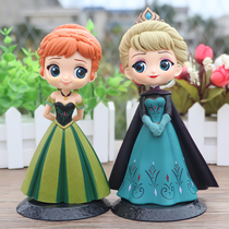 Q posket Frozen Aisha Princess Q version Anna EIsa hand-made model cake ornaments gift