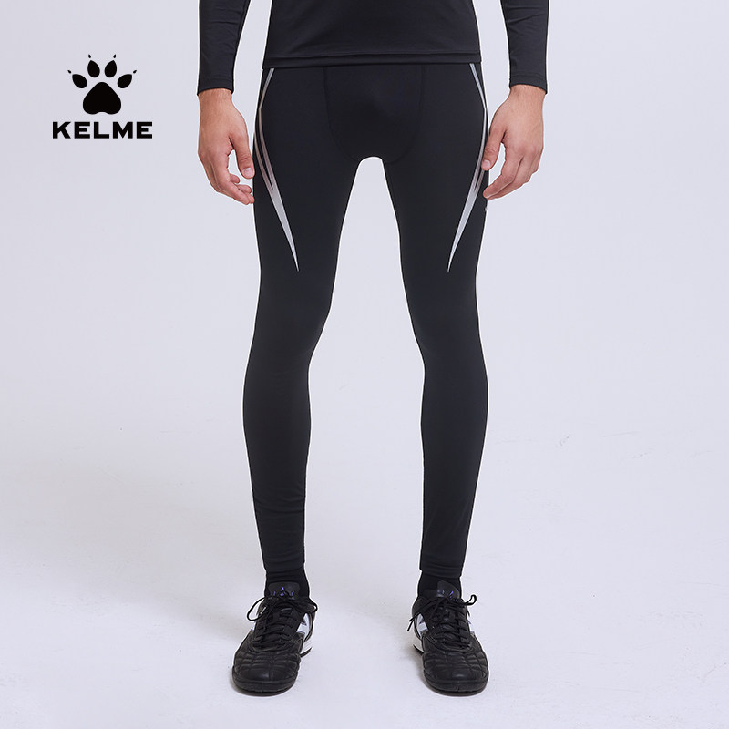 KELME Karmei sports tights men's autumn and winter new high elastic fitness pants football underwear training trousers