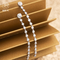 Shi Lili 18K gold inlaid sparkling diamond earrings simple fashion classic style