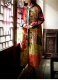 Mùa thu phong cách Trung Quốc phụ nữ áo gió dài trên đầu gối siêu dài phong cách dân tộc khâu phong cách cotton và lanh áo khoác phụ nữ retro - Trench Coat