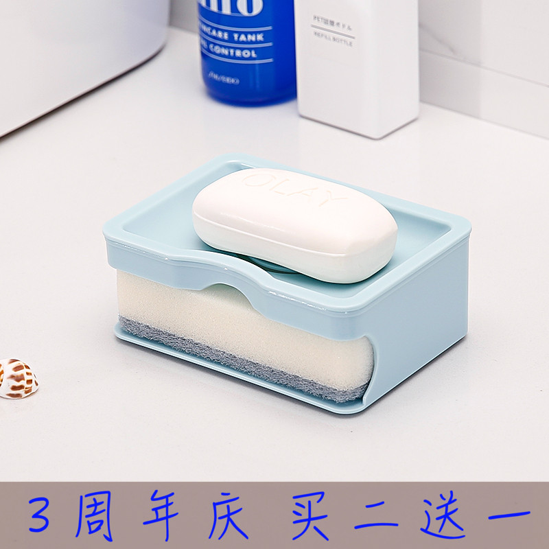 Double-layer fat box drain sponge large household incense box powder room simple fat box creative incense cylinder