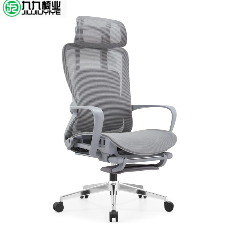Staff Chair with Footrest, Ergonomic Computer Chair, High-Back Lawyer Conference Chair, Executive Reception Chair, Reclining Office Chair
