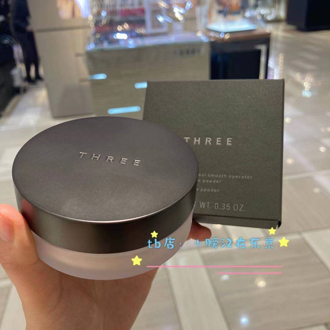 THREE蜜粉定妆散粉怎么用才不假面？保姆级通勤定妆教程来了！_粉饼_淘宝美妆网