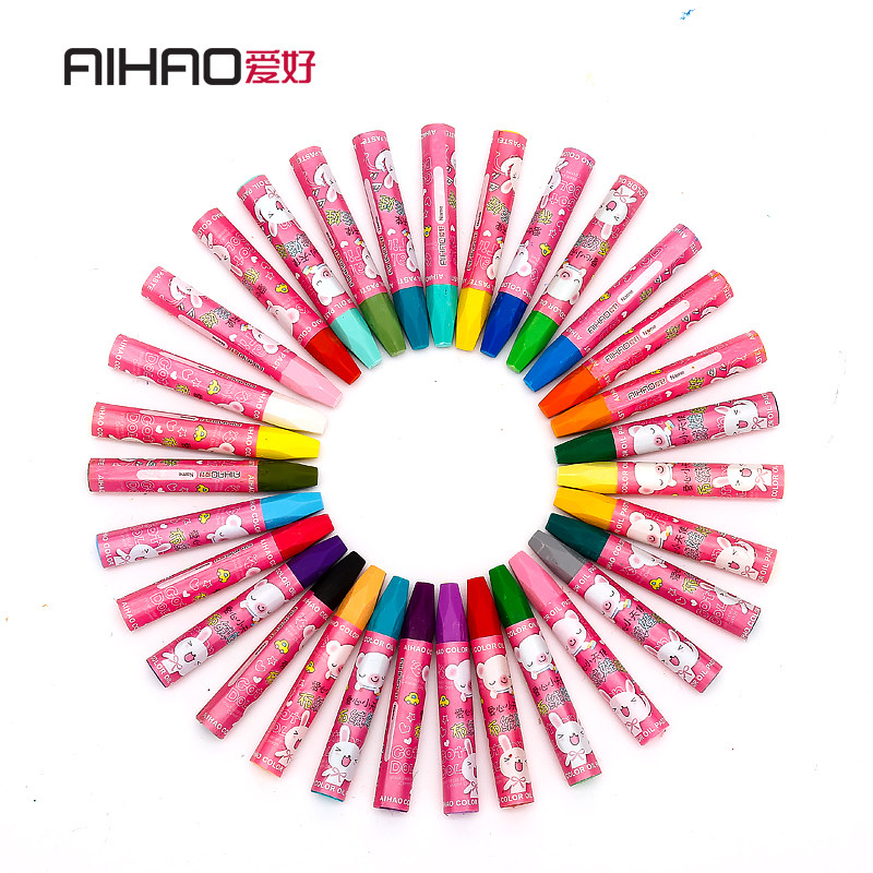 Hobby 12 color 24 color oil bar crayon children kindergarten box wash water soluble color painting brush