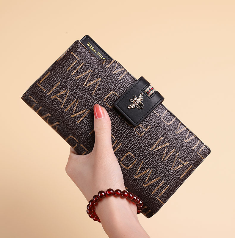 Hoàng đế Paul 2019 new lady in ví dài chống trộm gói thẻ dung lượng lớn đa năng ví nữ - Ví tiền ví da cá sấu